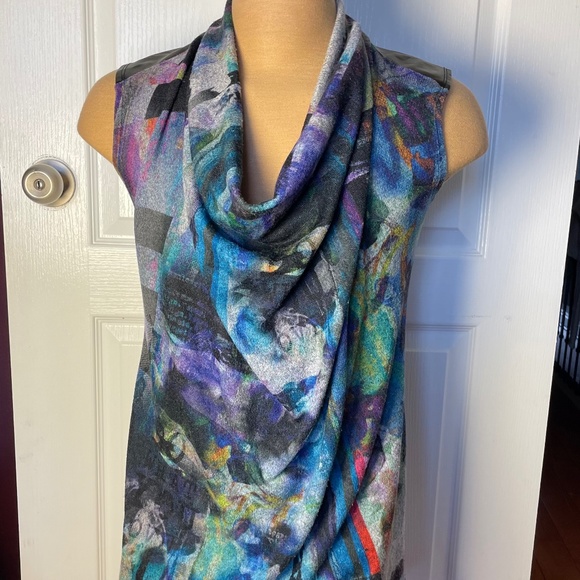 Simon Chang Wool Leather Dress - Picture 4 of 13